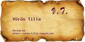 Vörös Tilla névjegykártya