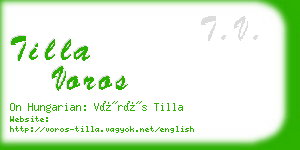 tilla voros business card